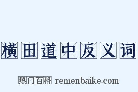 横田道中反义词是什么意思的图片